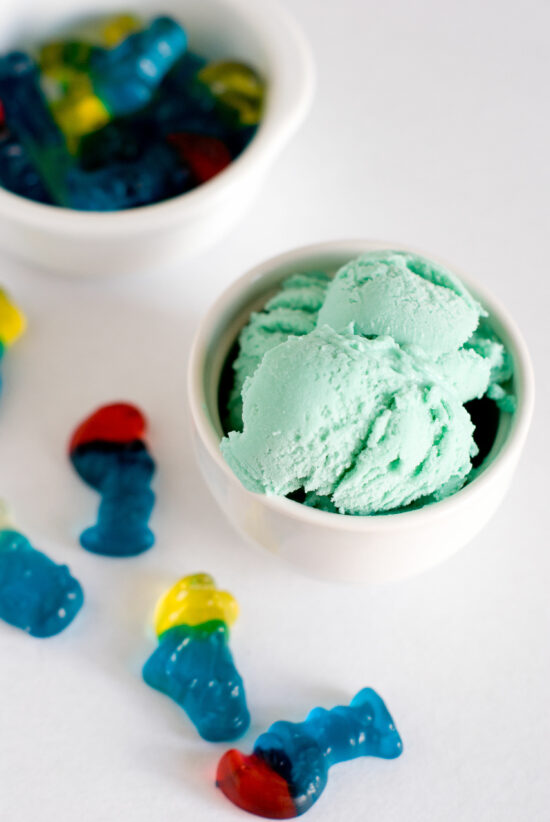 Crème Glacée aux Bonbons Schtroumpfs