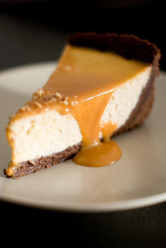 Cheesecake Caramel Beurre Salé sur Biscuit Chocolaté