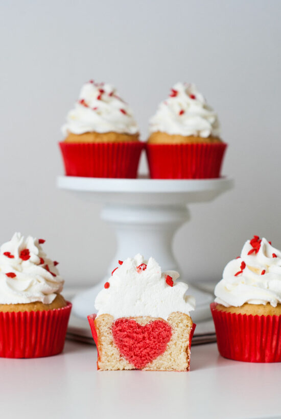 Cupcakes St Valentin { Cœur inside }