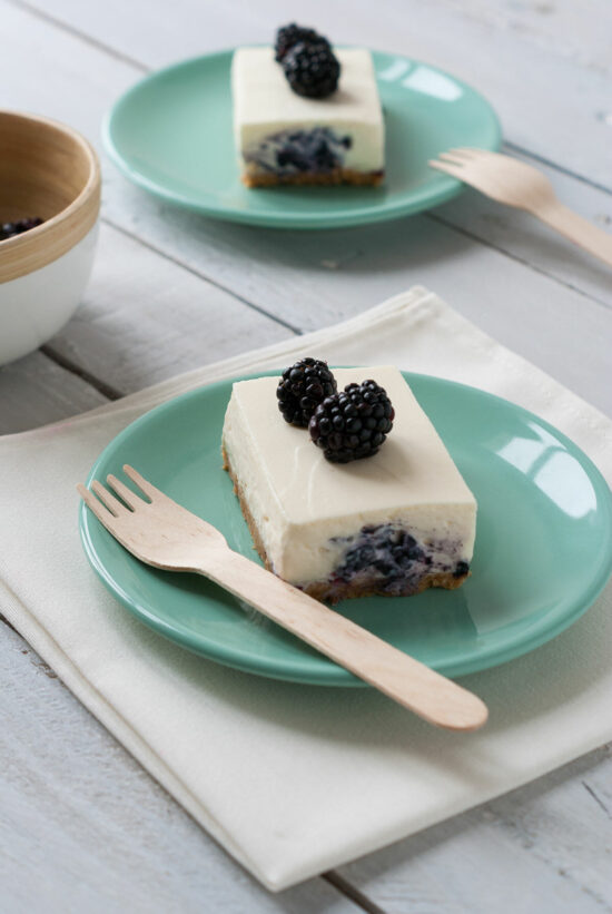 Cheesecake Bars Chocolat Blanc & Mûres