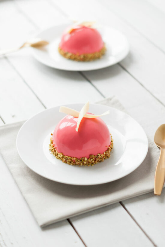 Dôme Entremets Framboise Pistache