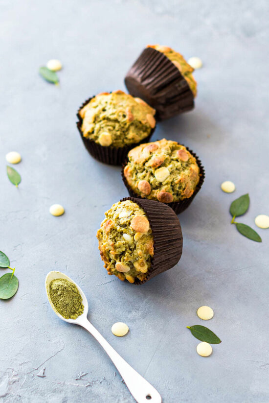 Muffins Matcha Chocolat Blanc