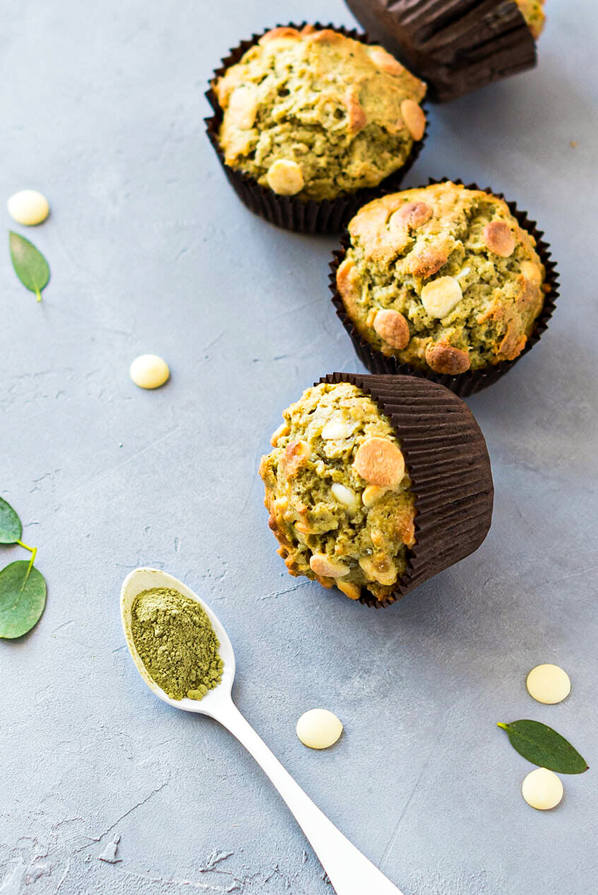 Muffins thé matcha - Lilie Bakery