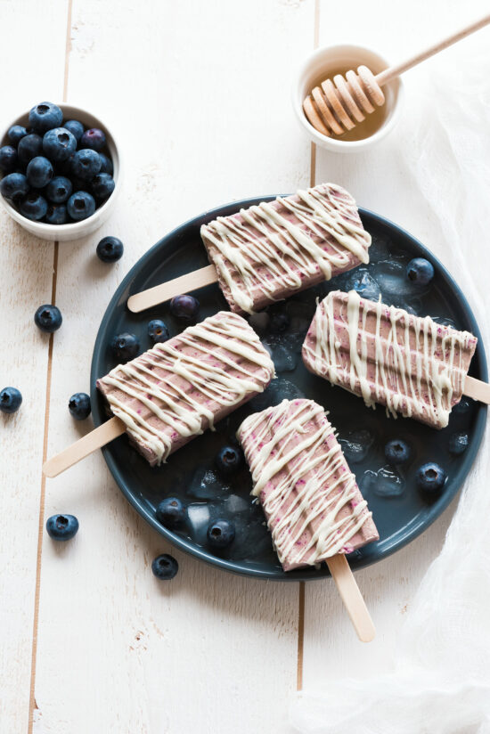 Bâtonnets Glacés Myrtilles-Coco-Chocolat Blanc