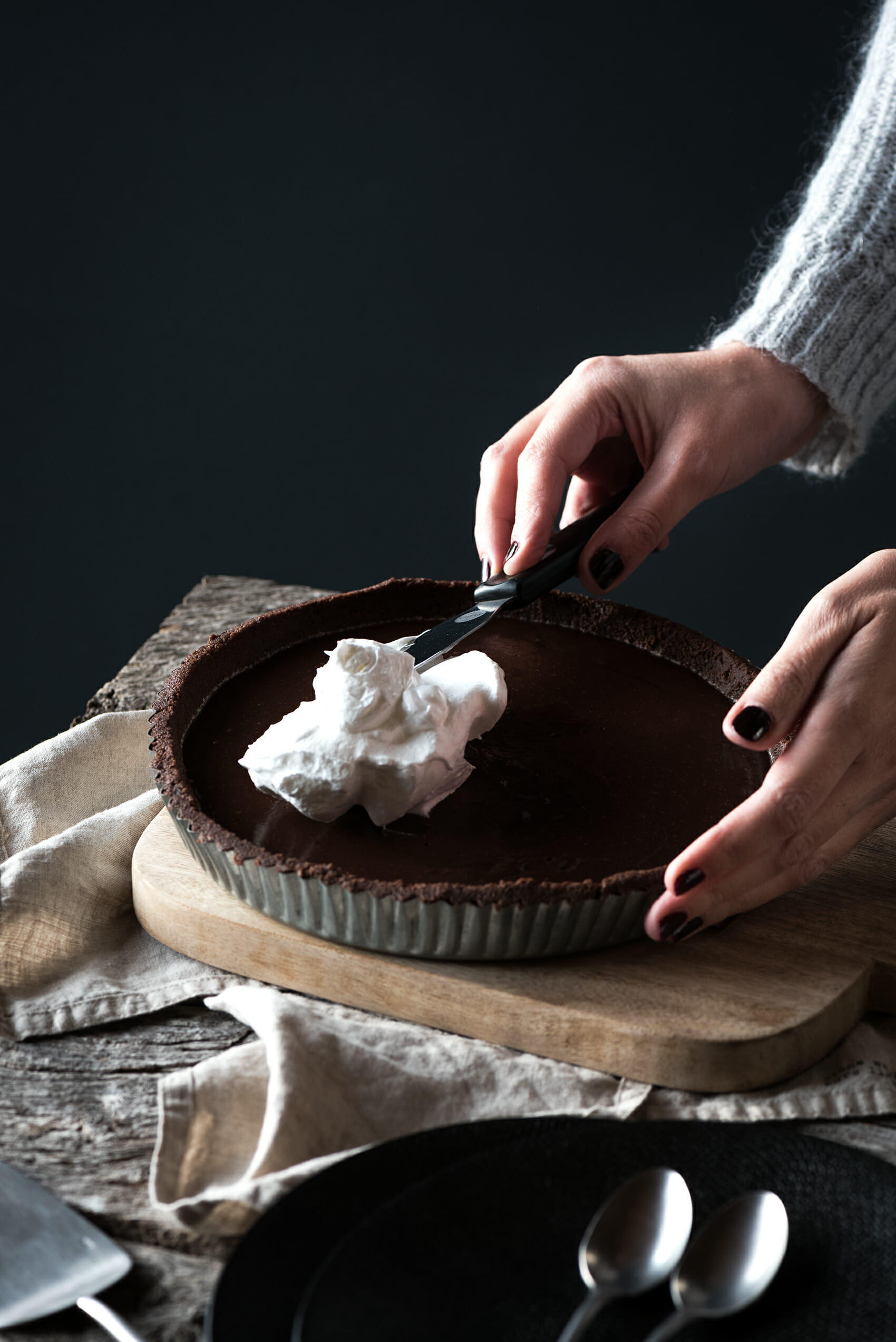 Tarte au chocolat meringuée - Lilie Bakery