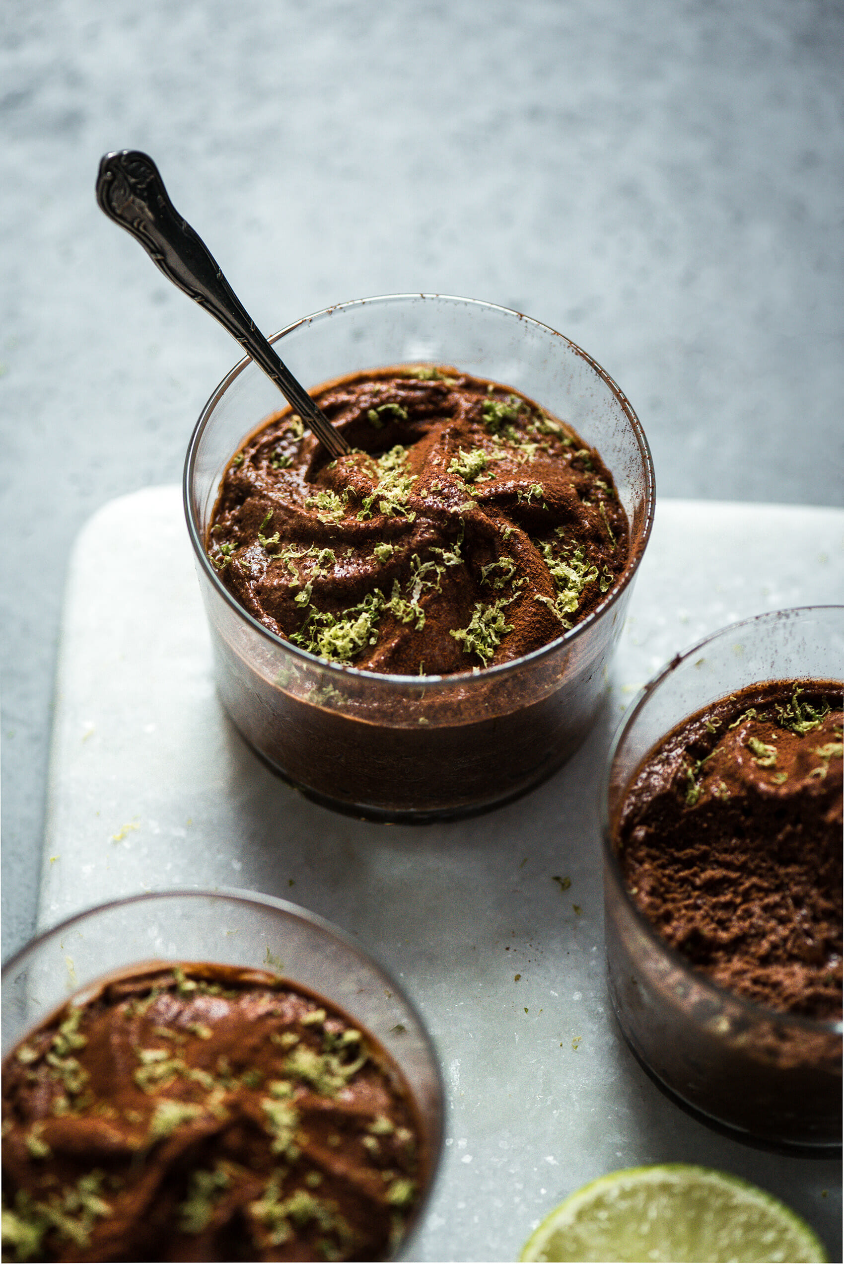 Mousse chocolat glacée citron vert - Lilie Bakery