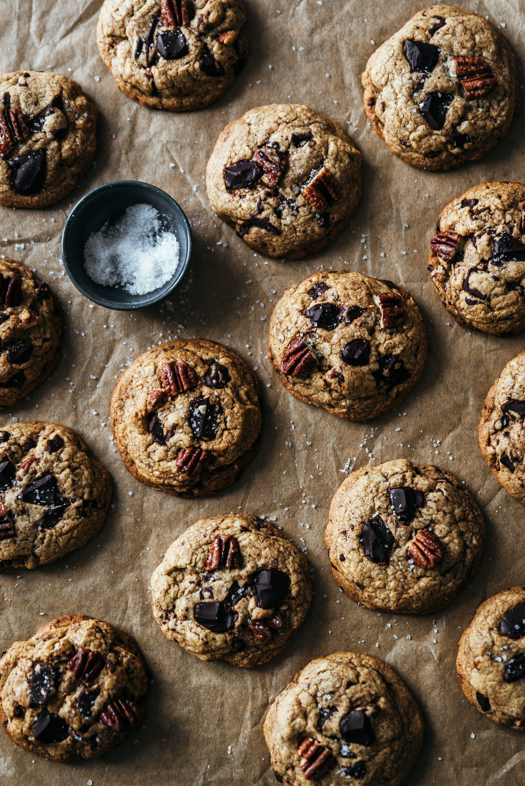 Cookies épeautre chocolat noir pécan - Lilie Bakery