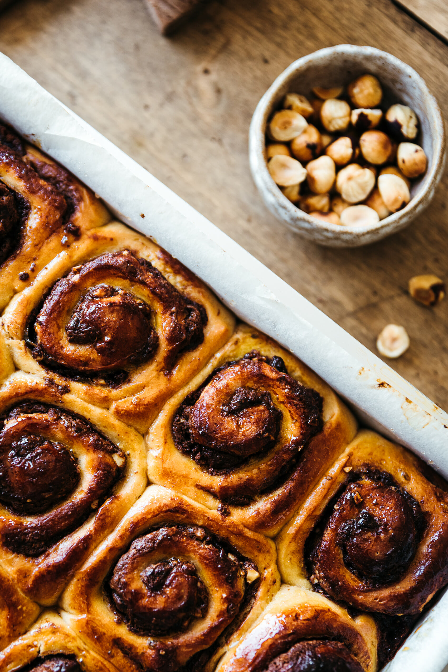 Brioches roulées chocolat-noisette - Lilie Bakery