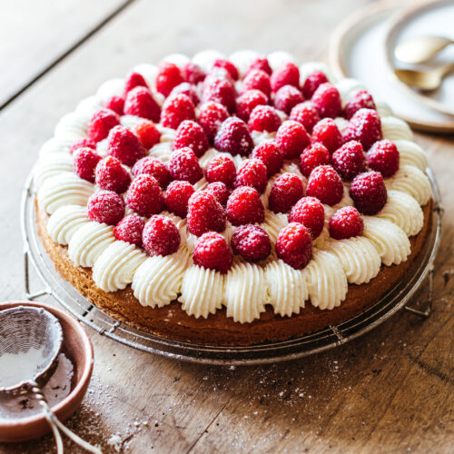 Raspberry mascarpone and Breton palet tart - Lilie Bakery