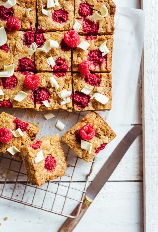 Blondie Aux Framboises & Chocolat Blanc