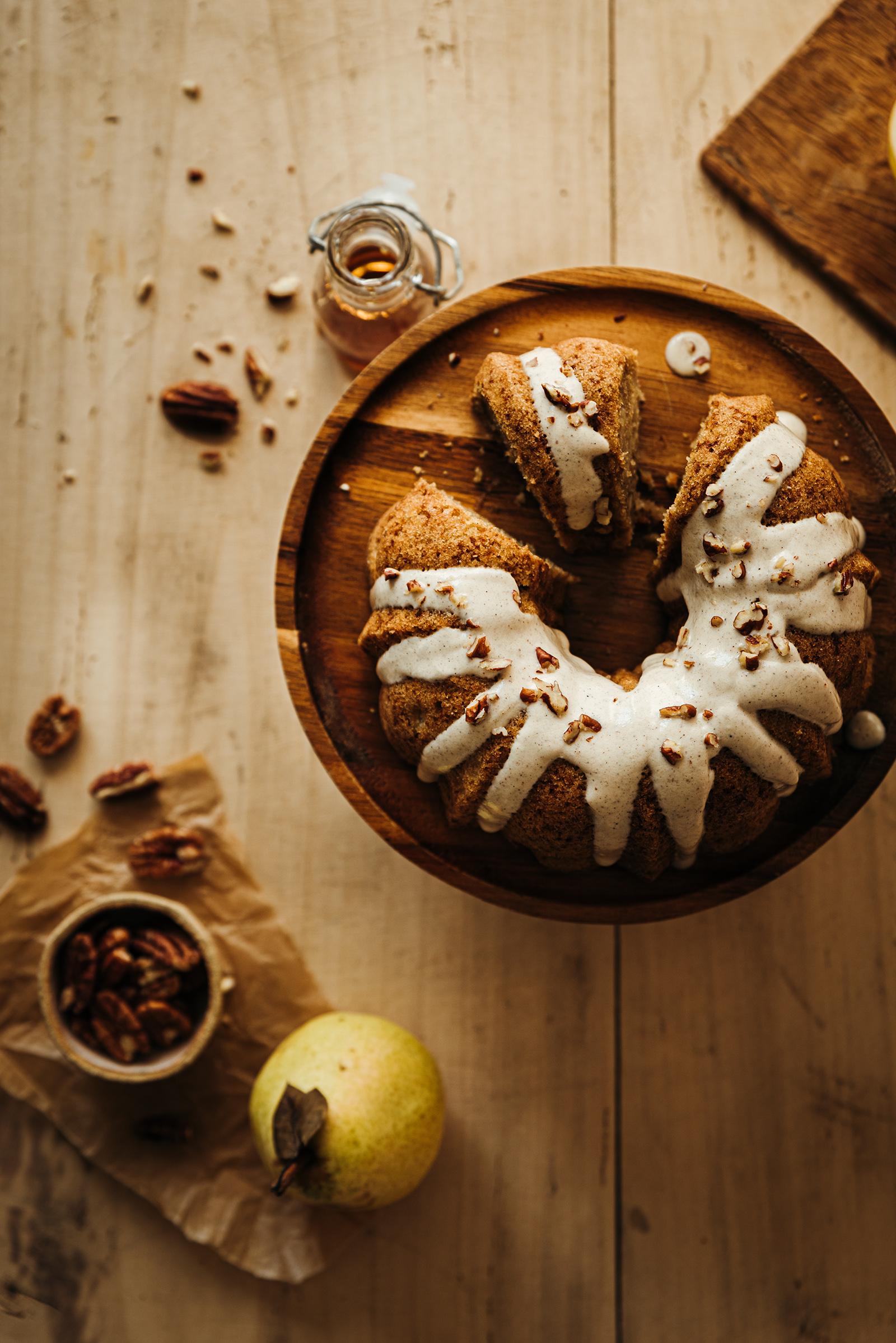 Bundt cake poire-vanille glaçage crémeux sirop d'érable - Lilie Bakery