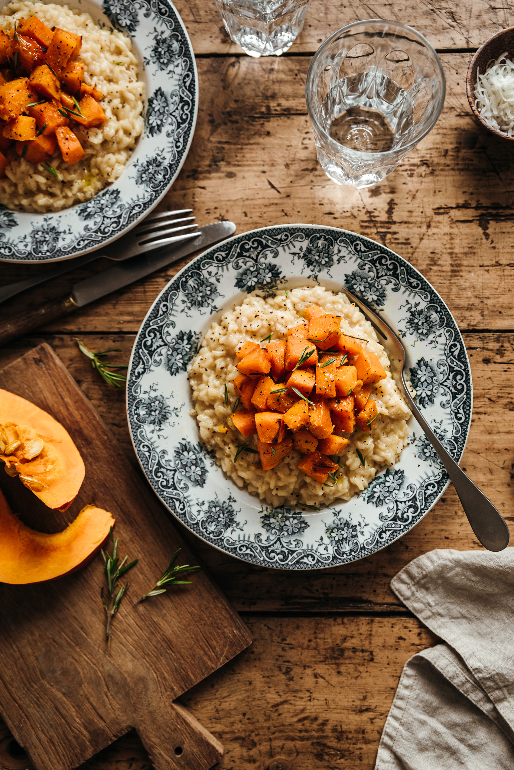 Risotto potimarron r&ocirc;ti miel romarin - Lilie Bakery