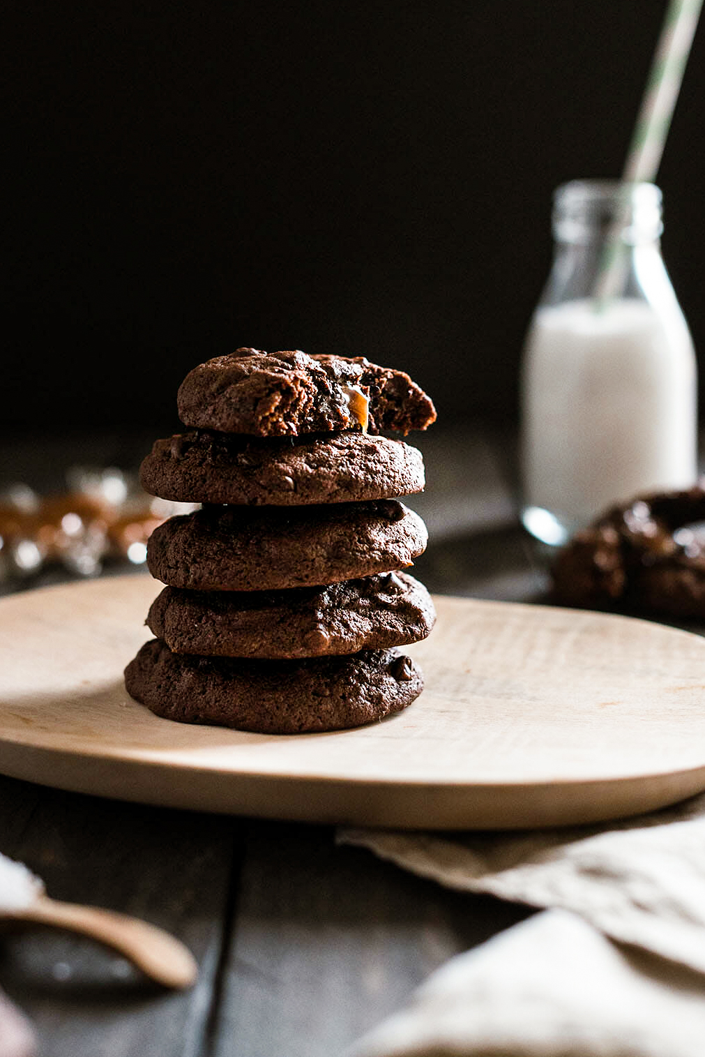 Cookies chocolat caramel recette - Lilie Bakery