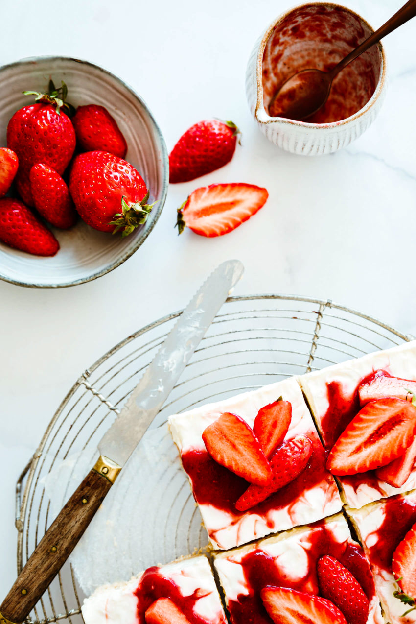 Cheesecake Citron Fraise Sans Cuisson - Lilie Bakery
