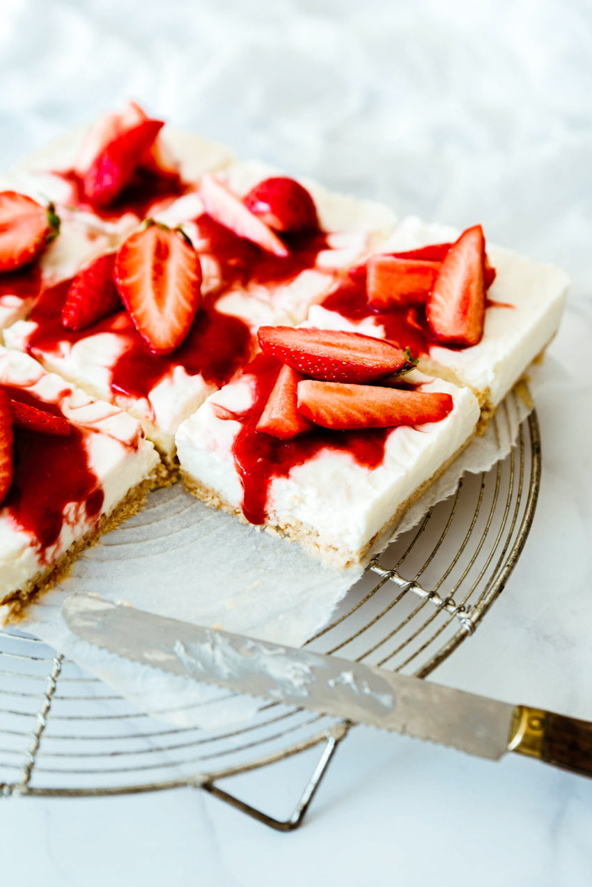 Cheesecake Citron Fraise Sans Cuisson - Lilie Bakery