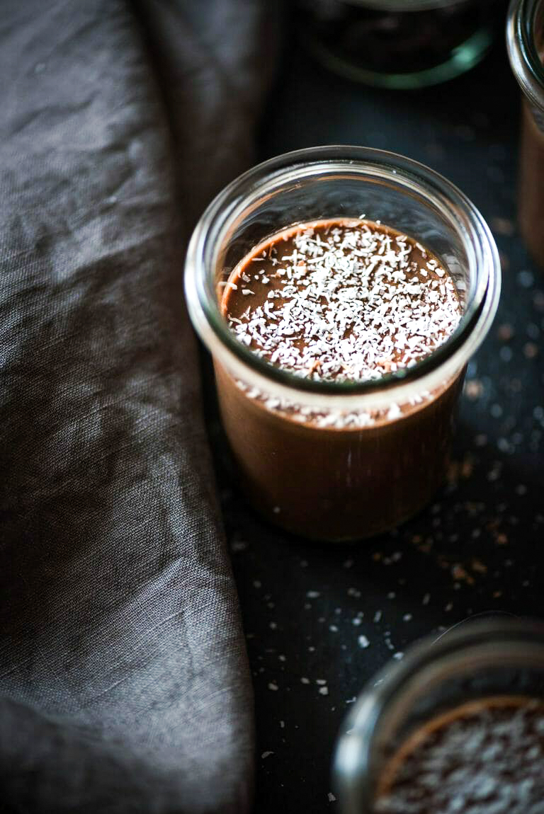 Crèmes chocolat coco recette sans oeuf - Lilie Bakery