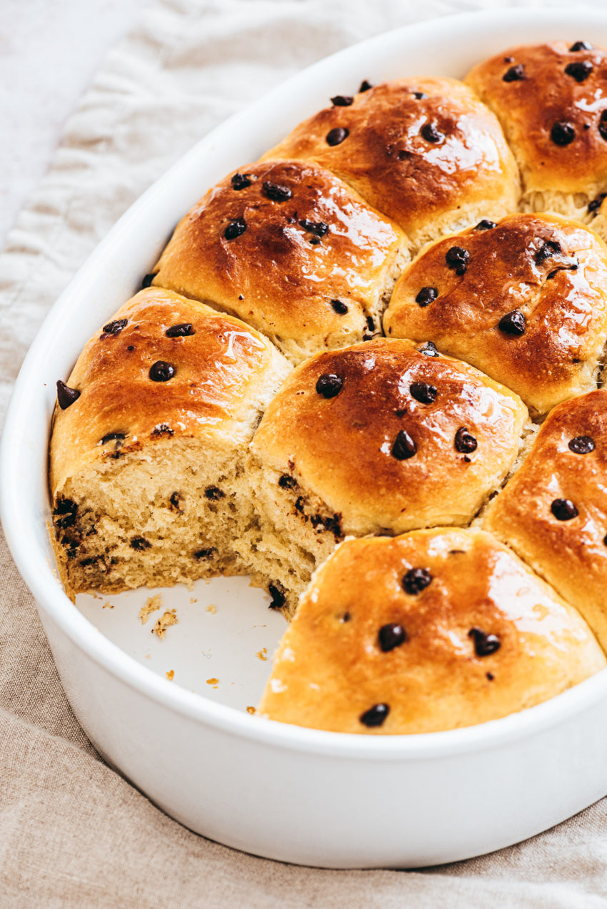 Brioche butchy moelleuse pépites chocolat sans beurre - Lilie Bakery