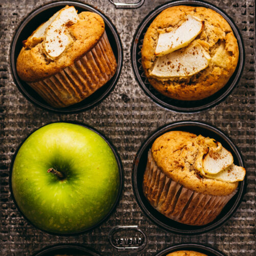 Muffins aux pommes sirop d'érable cannelle - Lilie Bakery