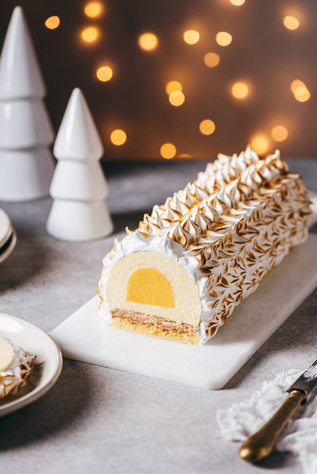 B&ucirc;che citron meringu&eacute;e recette - Lilie Bakery