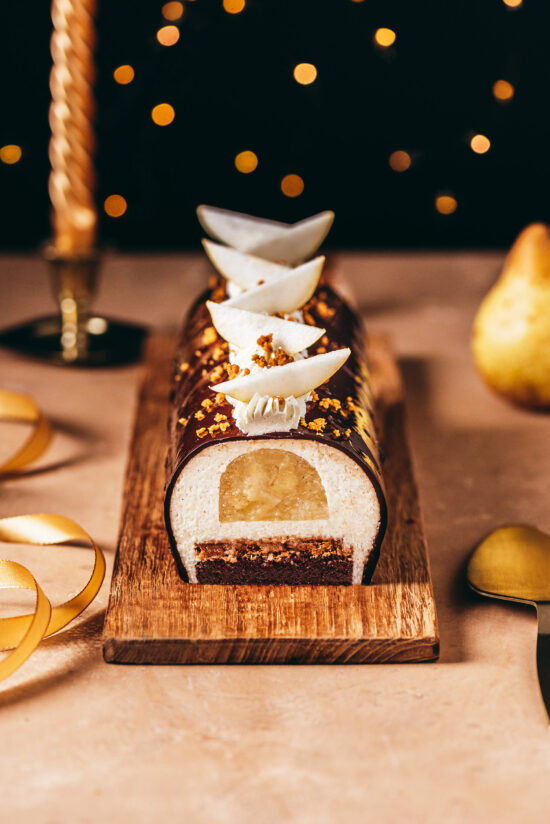 B&ucirc;che Poire Chocolat Croustillant Sp&eacute;culoos