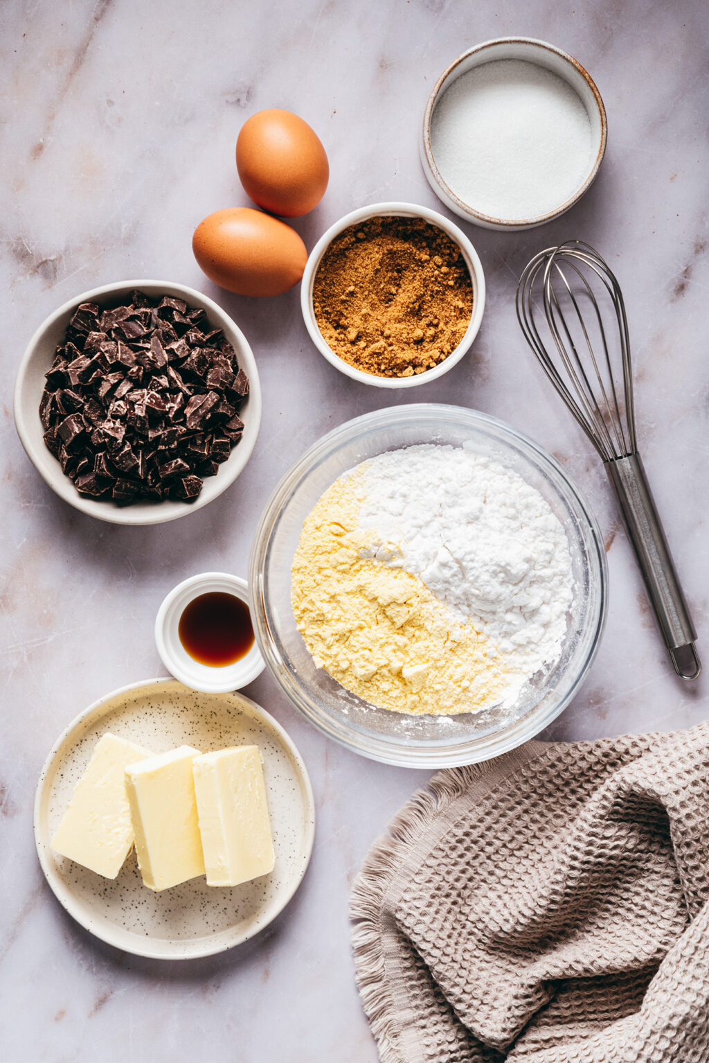 Ingrédients cookies farine sans gluten