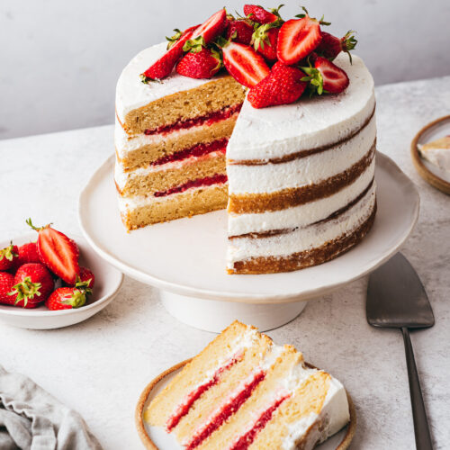 Layer cake fraise - Lilie Bakery