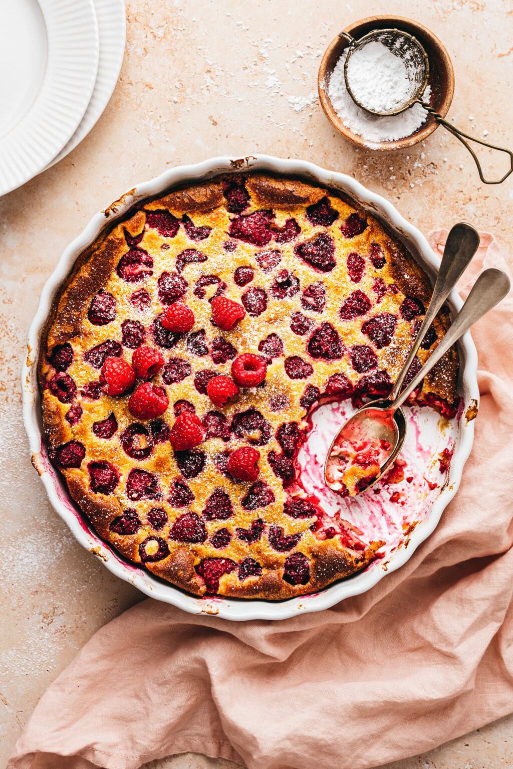 Clafoutis framboise facile - Lilie Bakery