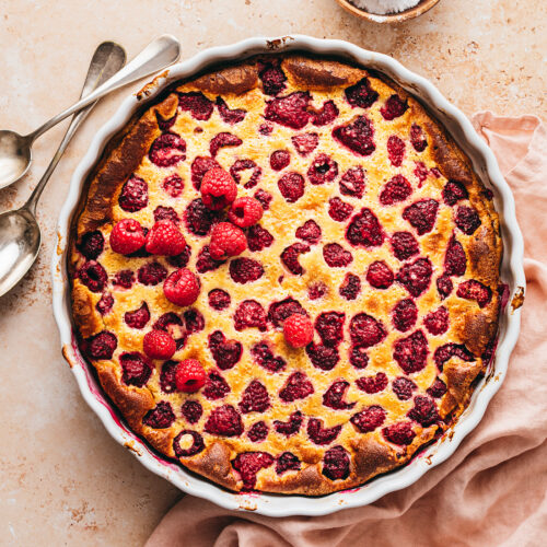 Recette clafoutis framboise - Lilie Bakery