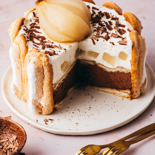 Recette charlotte poire chocolat - Lilie Bakery