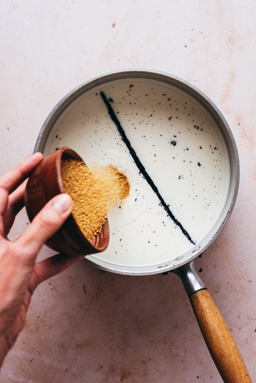 Traditional rice pudding preparation - Lilie Bakery