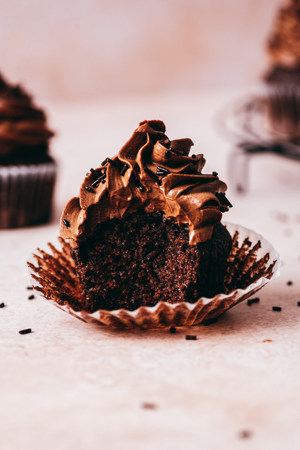 Interior chocolate cupcake - Lilie Bakery