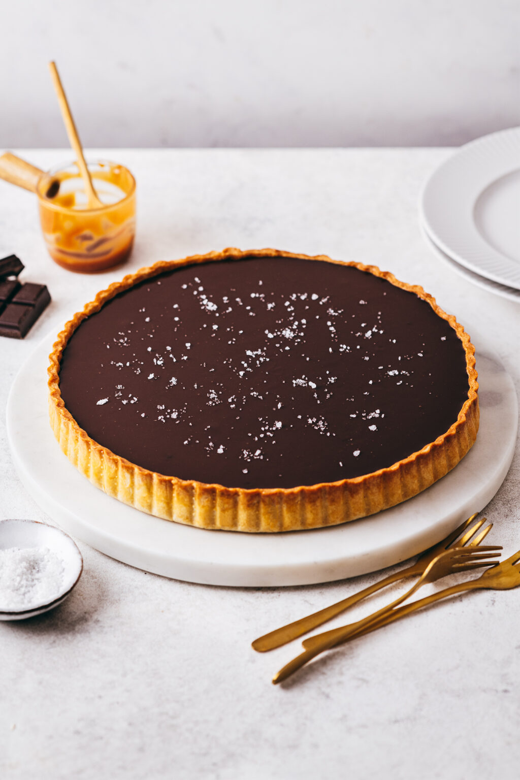 Recette tarte chocolat caramel - Lilie Bakery