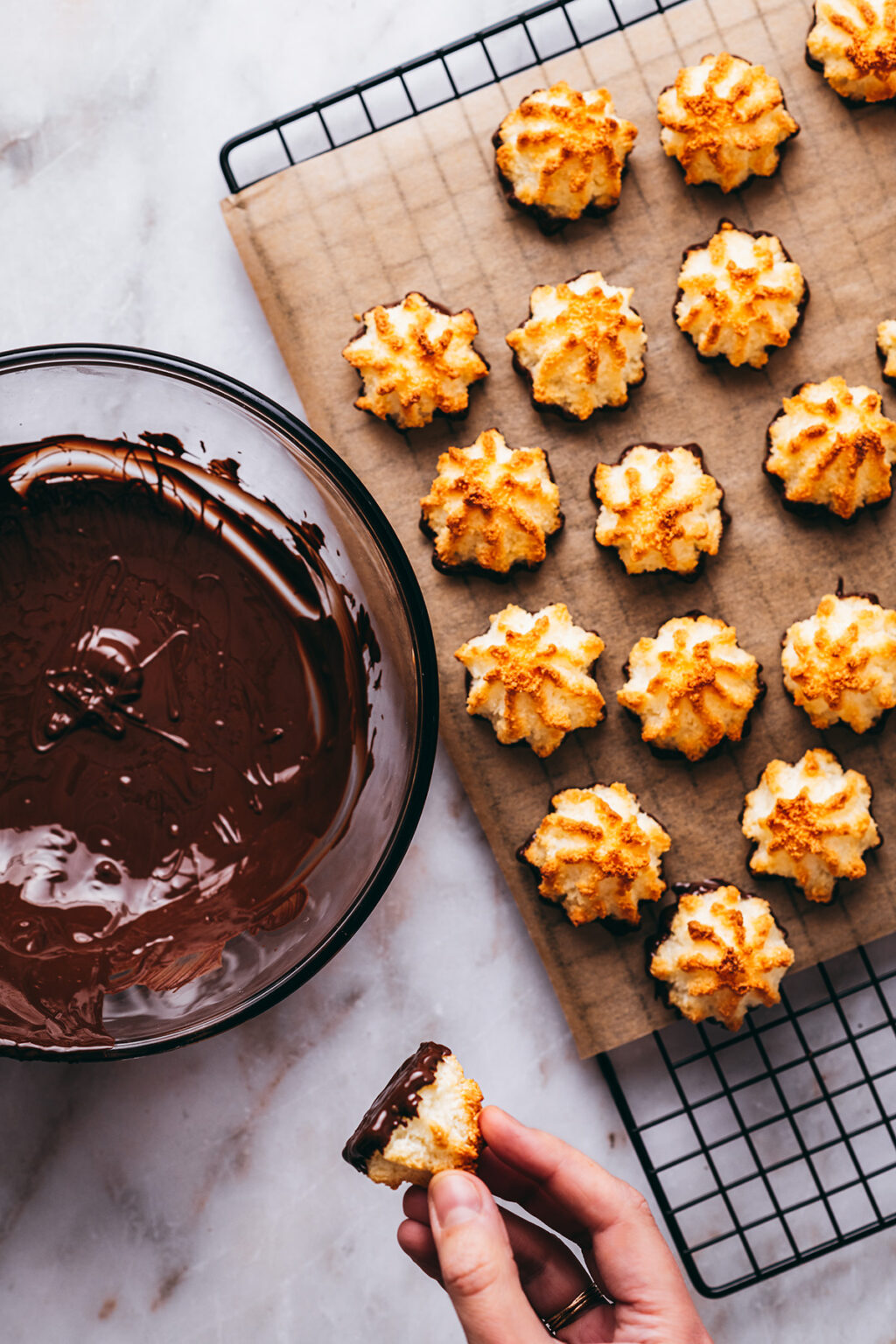 Trempage chocolat rochers coco - Lilie Bakery