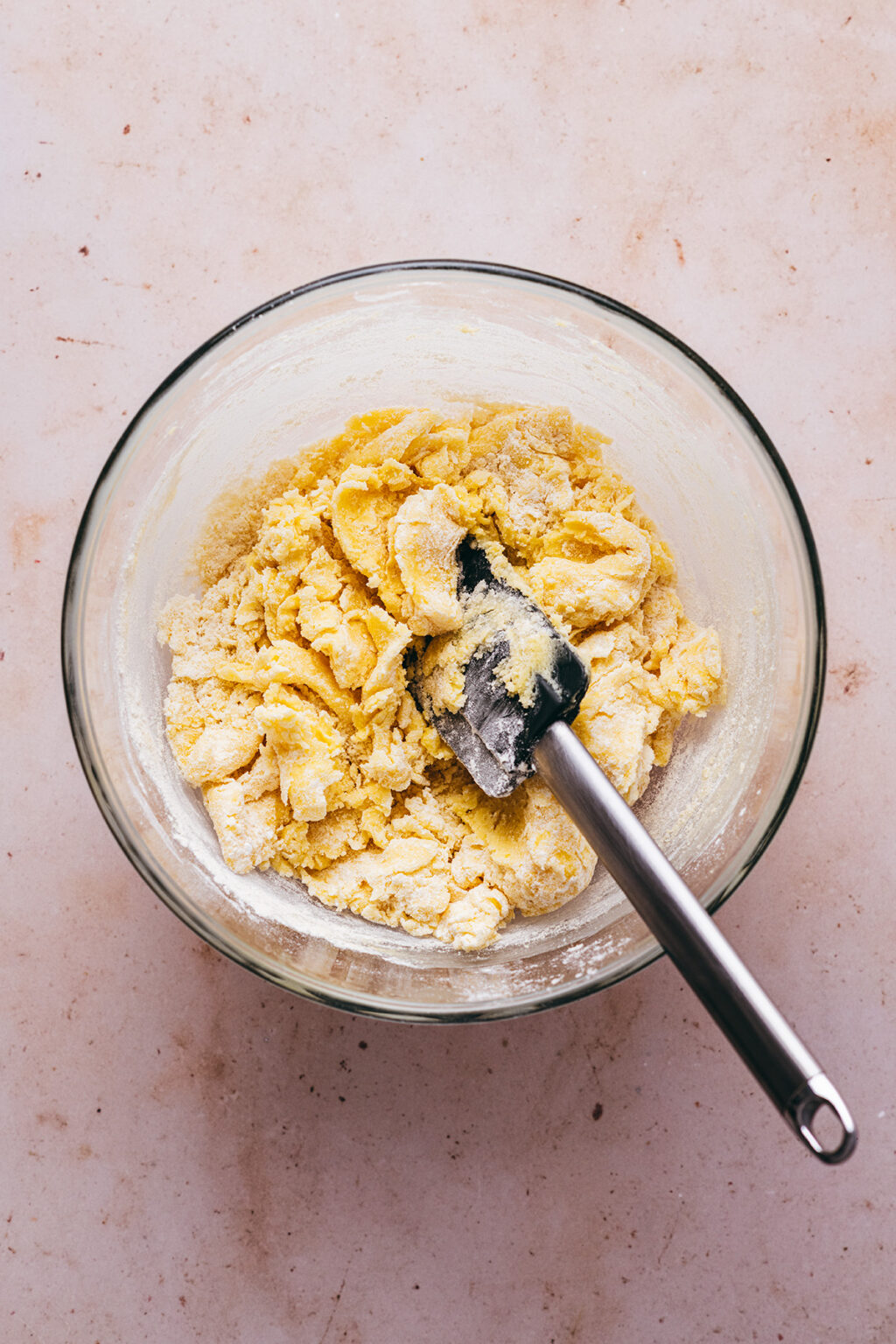 Adding flour to dough - Lilie Bakery