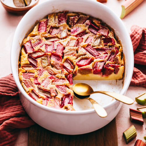 Clafoutis rhubarbe recette - Lilie Bakery
