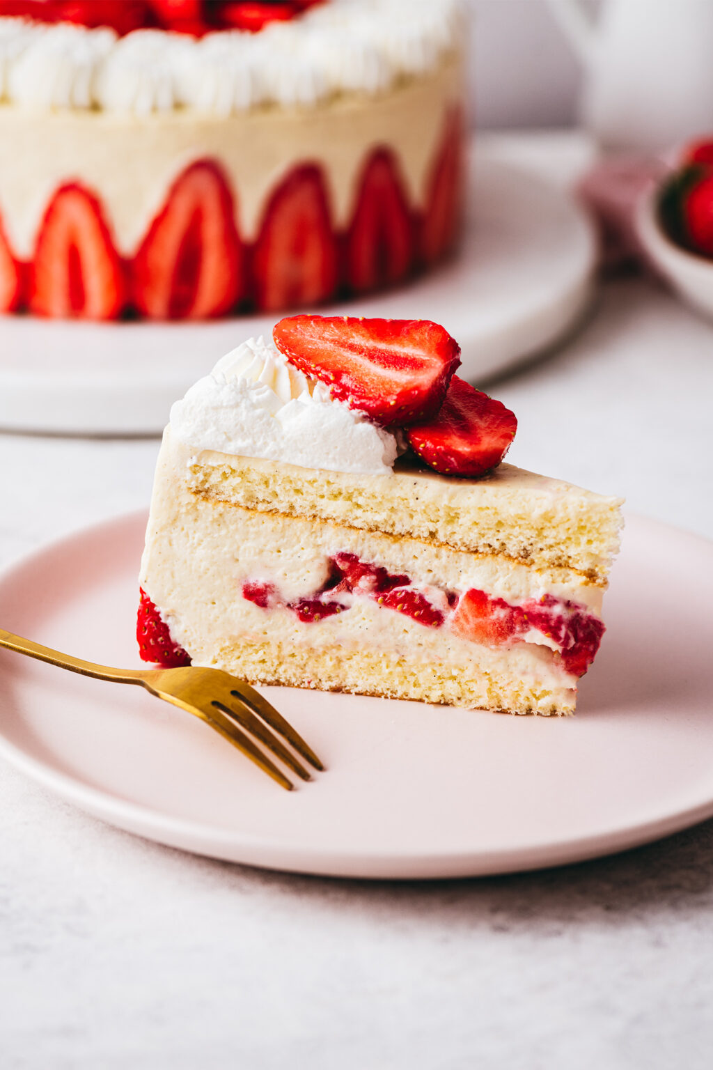 Fraisier part coupée - Lilie Bakery