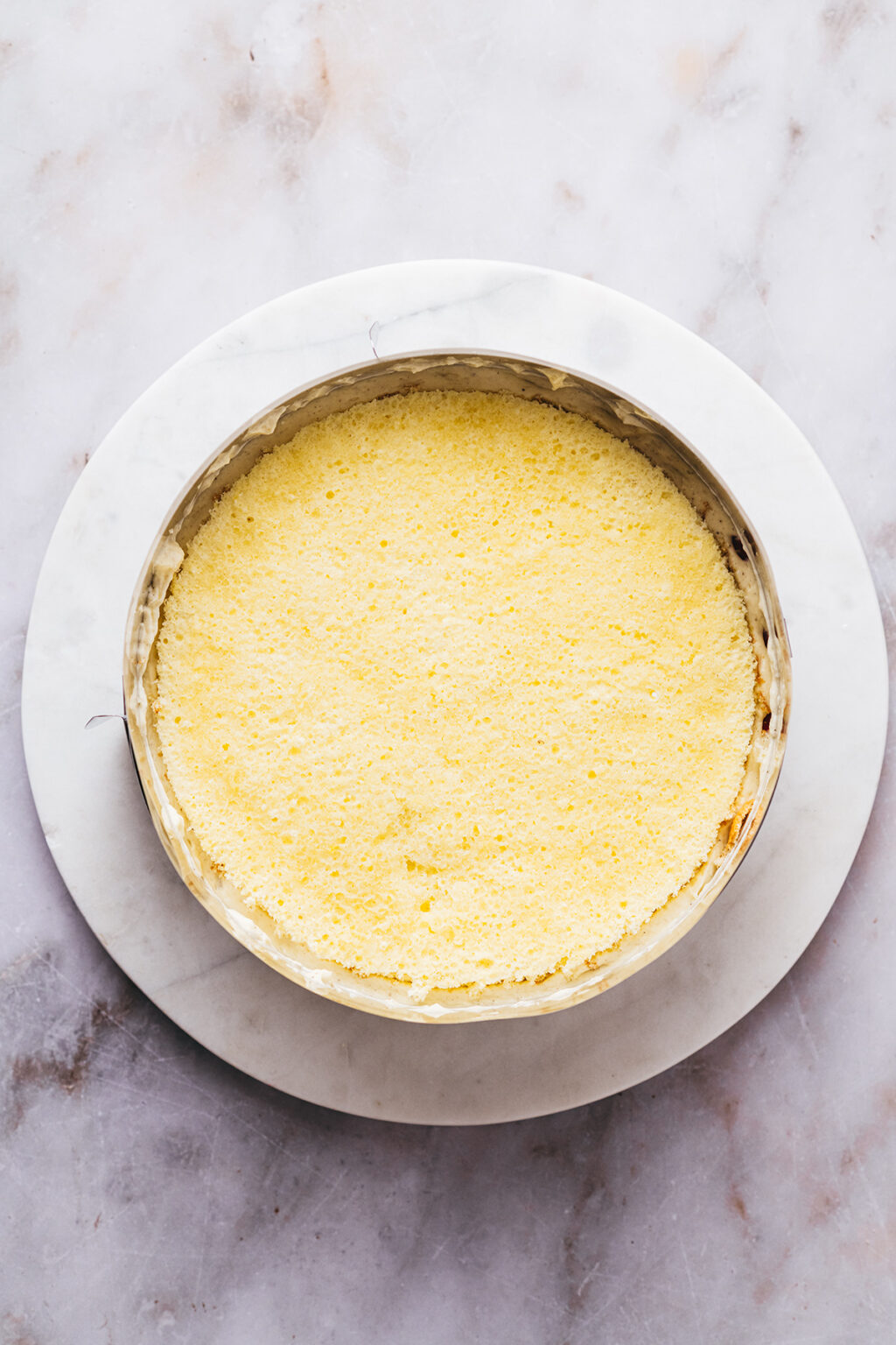 Placement génoise entremets - Lilie Bakery