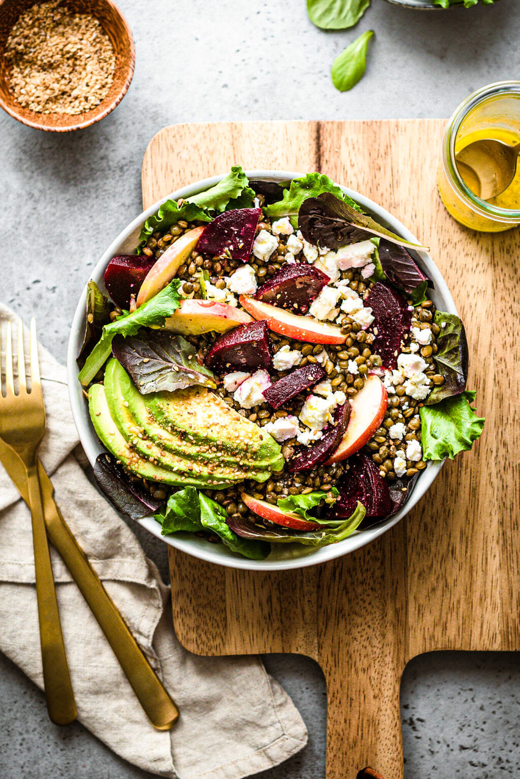 Salade de lentilles vertes recette - Lilie Bakery