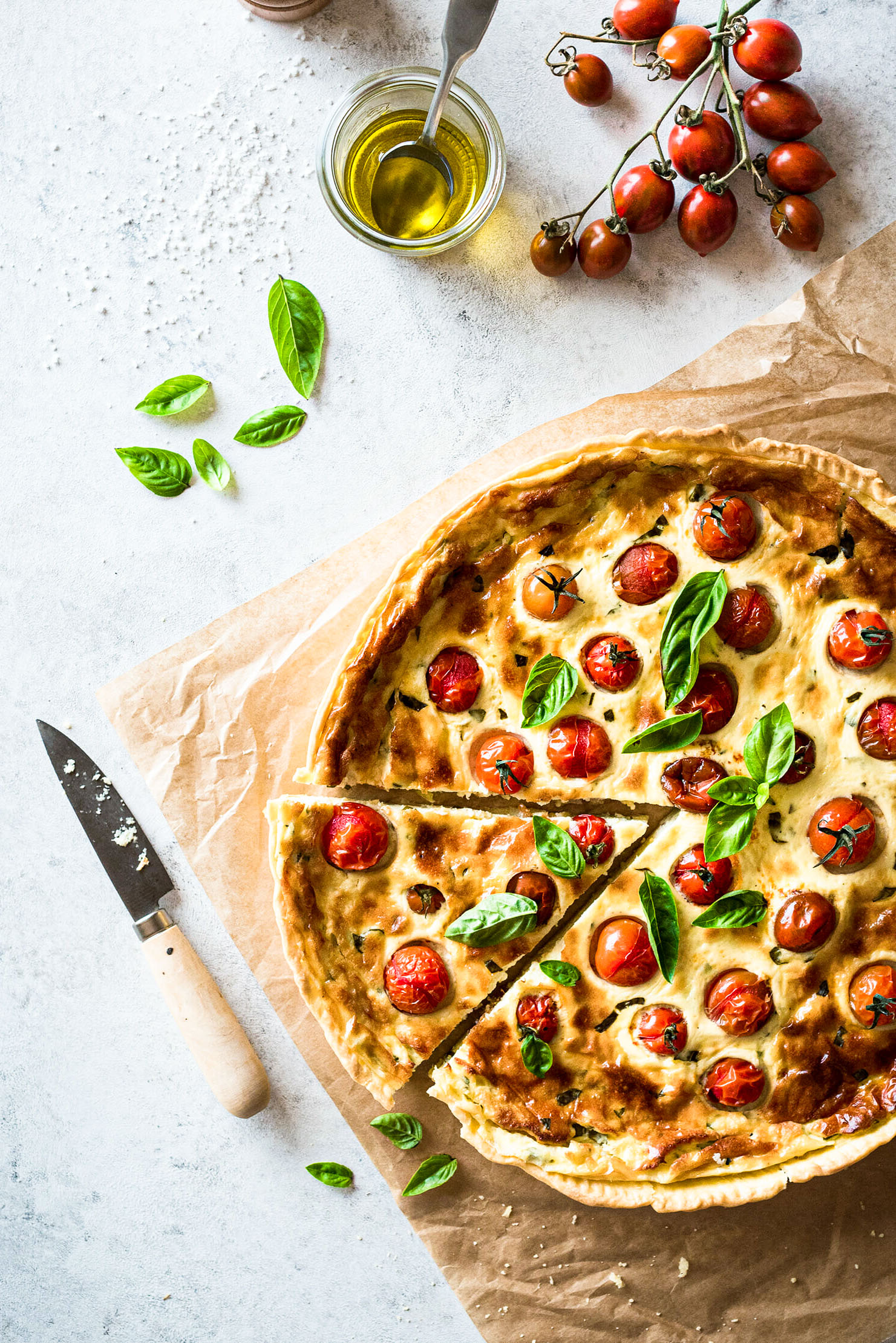 Tarte tomate chèvre frais recette - Lilie Bakery