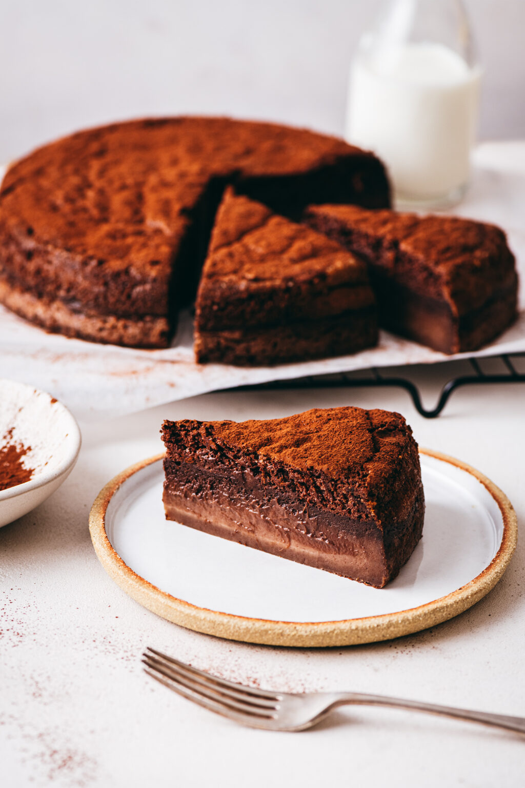 Gâteau magique chocolat facile - Lilie Bakery