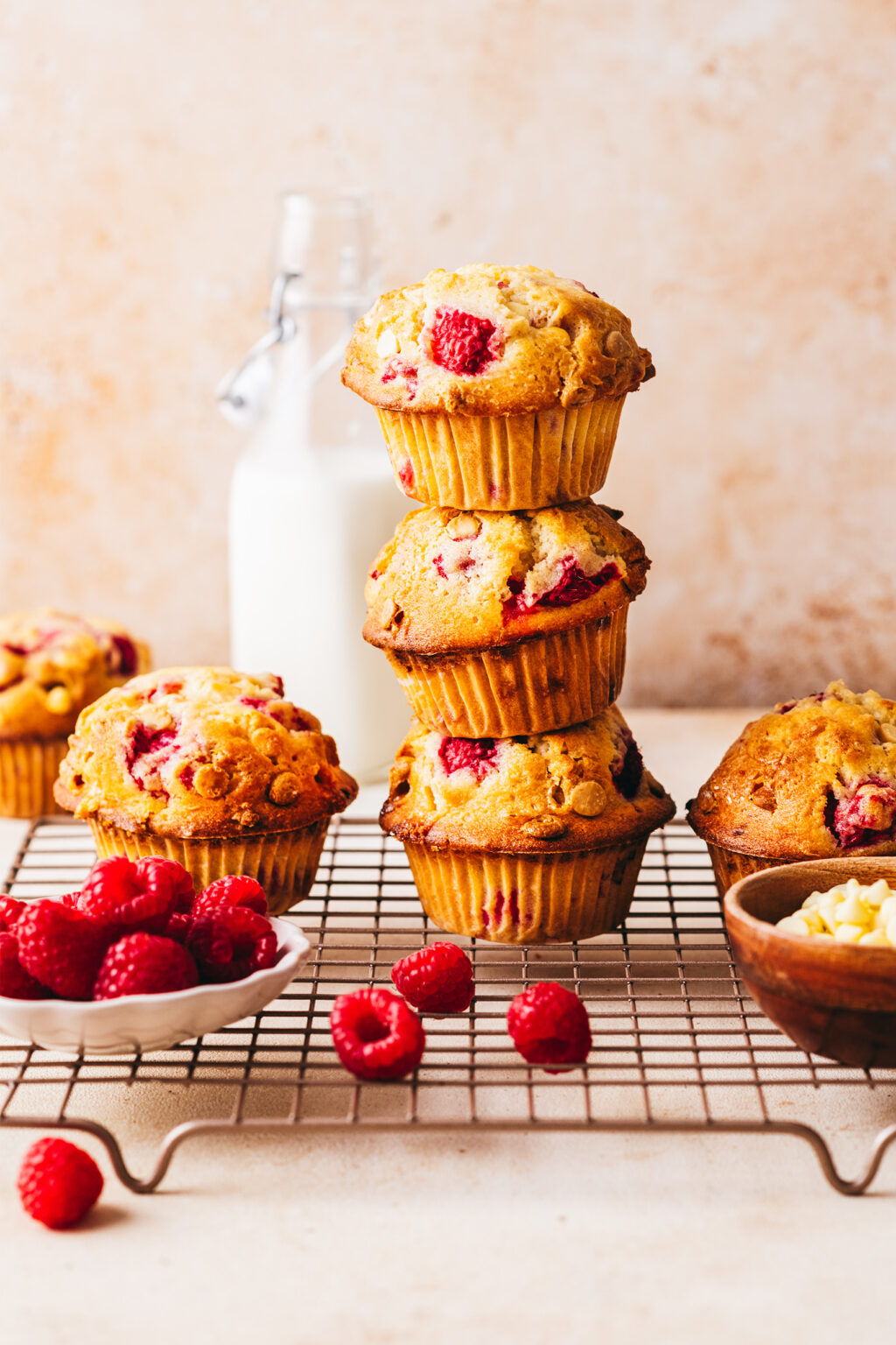 Muffins framboise chocolat blanc - Lilie Bakery