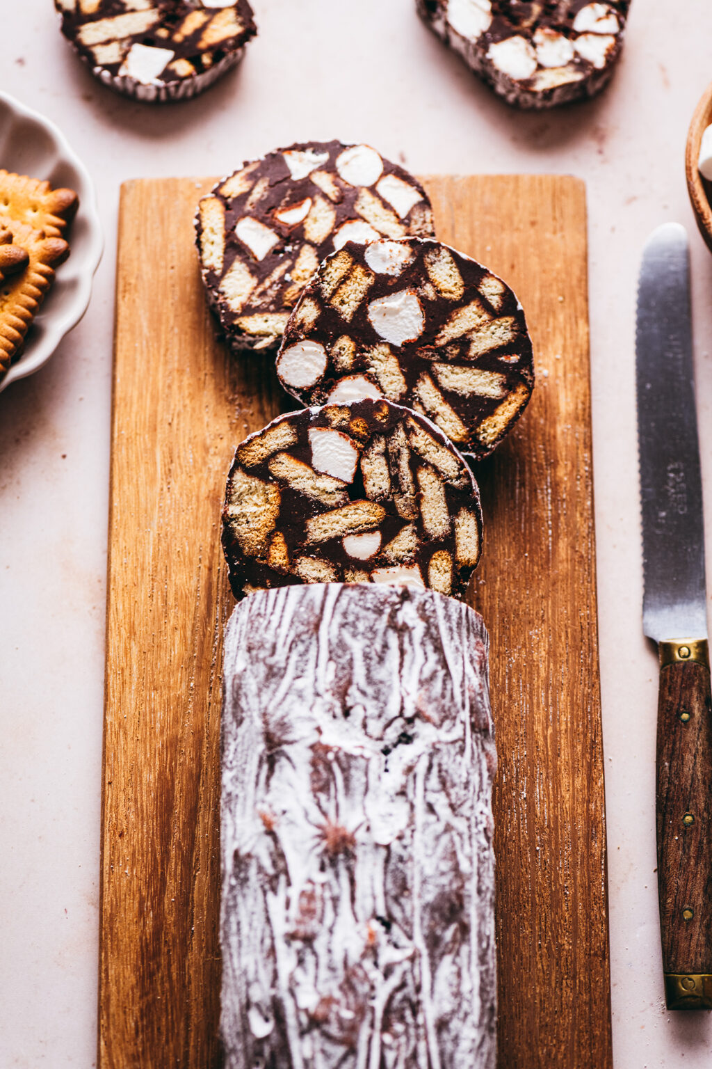 Saucisson en chocolat - Lilie Bakery