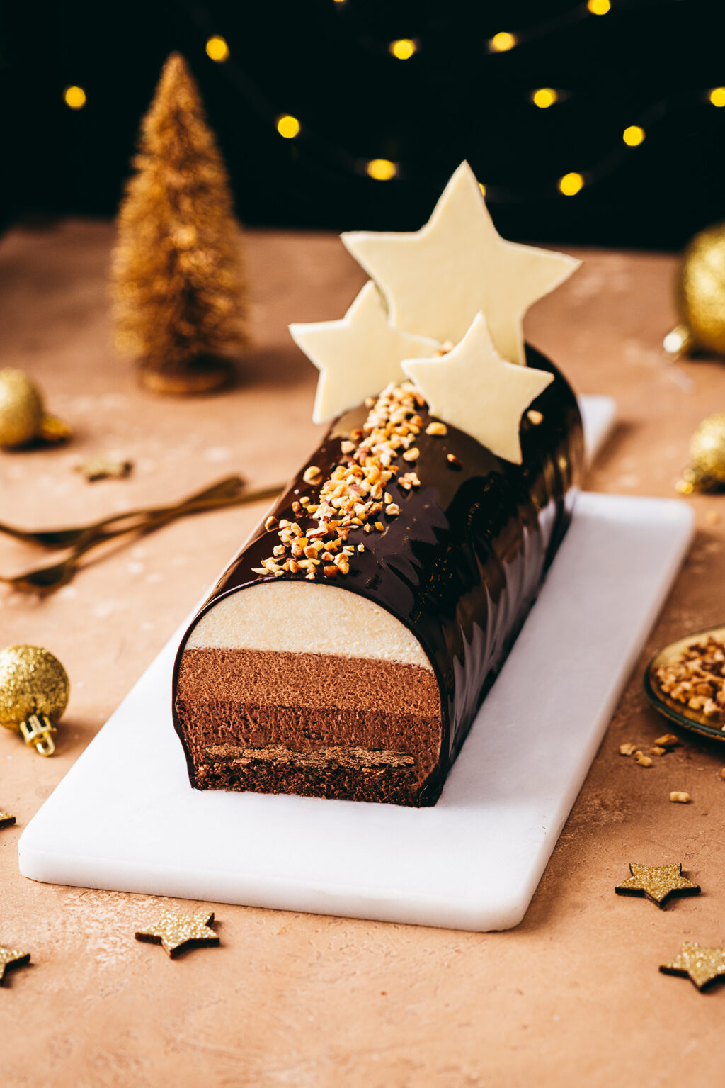 Bûche 3 chocolats - Lilie Bakery