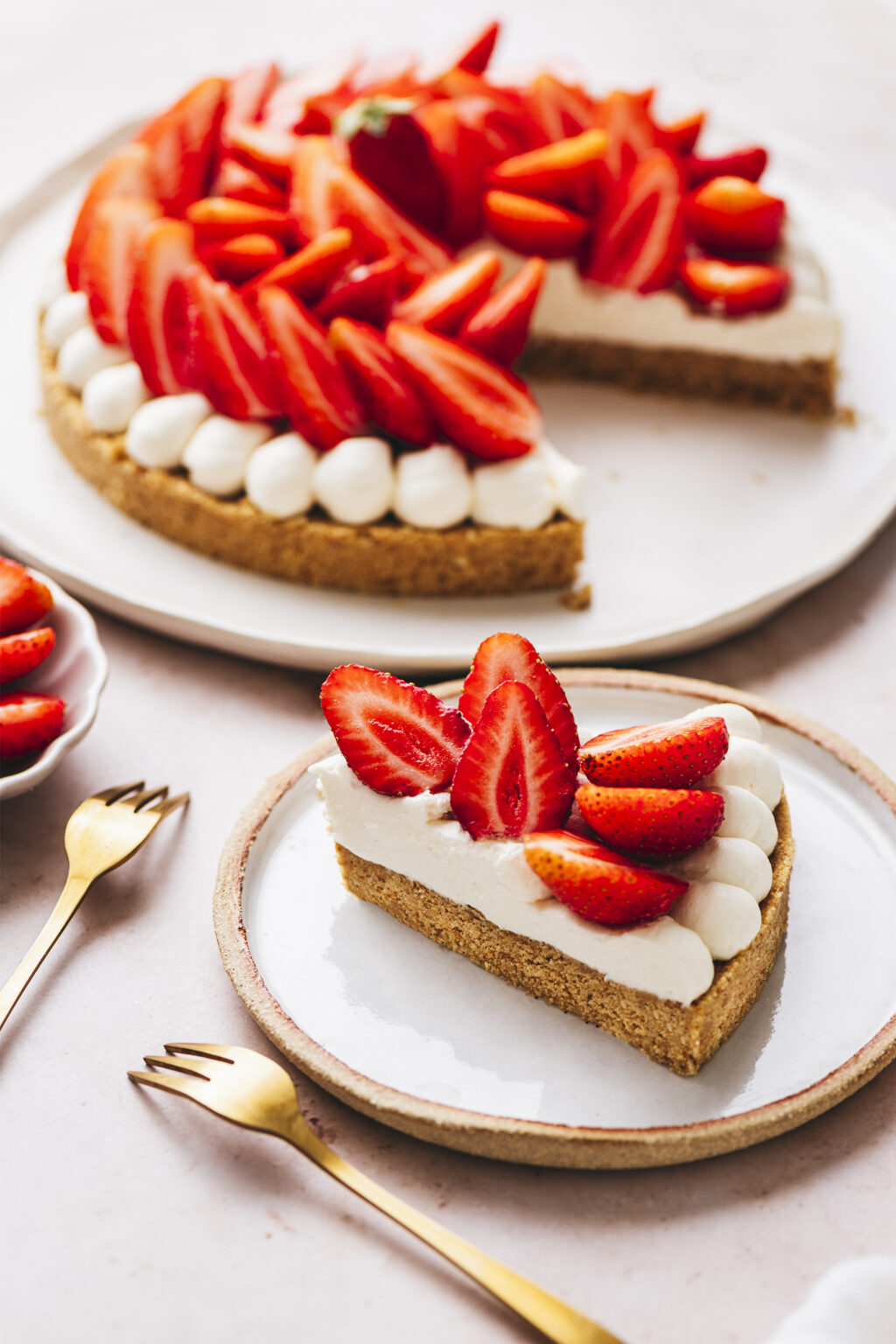 Tarte aux fraises sans crème pâtissière - Lilie Bakery