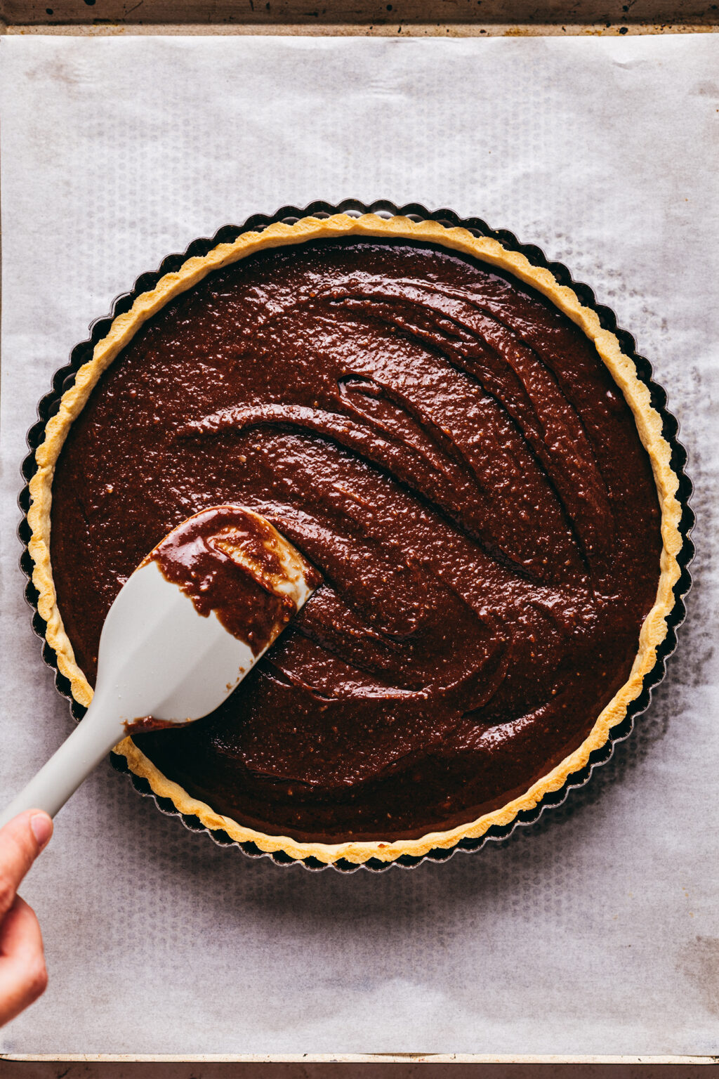 Fond tarte chocolat amande - Lilie Bakery