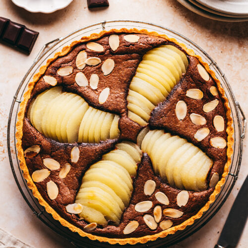 Tarte poire chocolat amande - Lilie Bakery